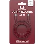 Fresh n Rebel USB-C-Lightning Fabriq cable 1.5m Ruby Red
