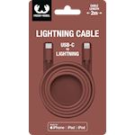 Fresh n Rebel USB-C-Lightning Fabriq cable 2.0m Safari Red