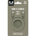 Fresh n Rebel USB-C-USB-C Fabriq cable 2.0m Dried Green