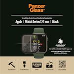 PanzerGlass Apple Watch 7/8 41 mm - Black - Anti-Bacterial - SUPER+ Glass
