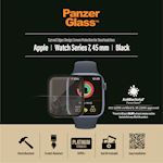 PanzerGlass Apple Watch 7/8 45 mm - Black - Anti-Bacterial - SUPER+ Glass