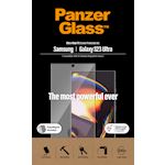 PanzerGlass Samsung Galaxy S23 Ultra - Black Ultra-Wide Fit - Anti-Bacterial with EasyAligner