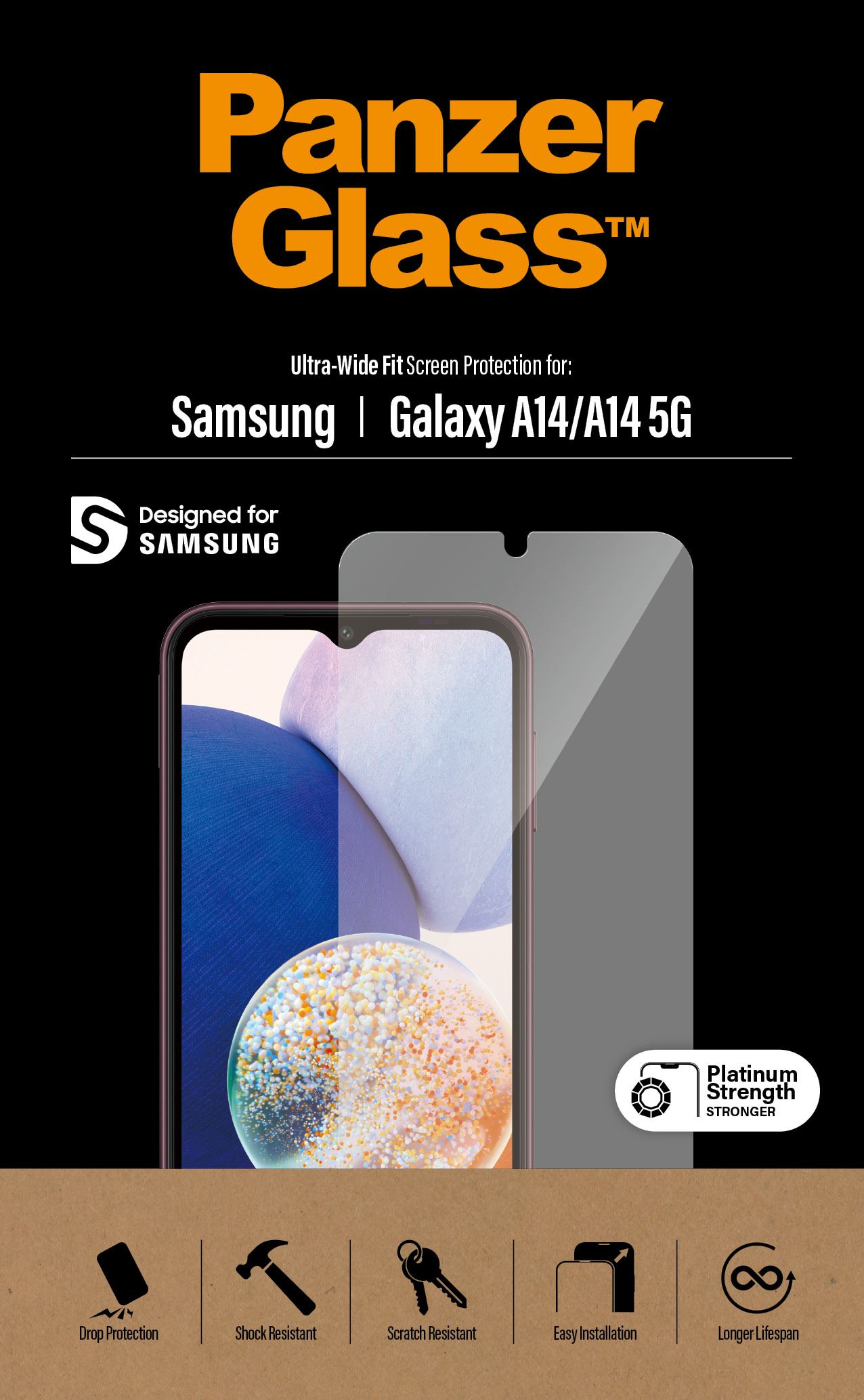 PanzerGlass Samsung Galaxy A14 5G/A14 4G Ultra-Wide Fit
