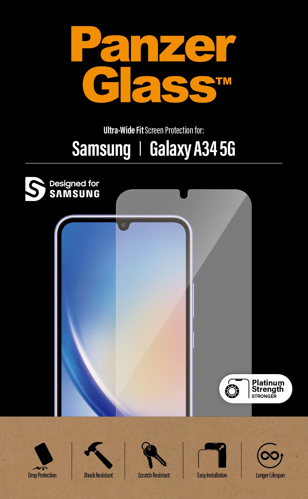 PanzerGlass Samsung Galaxy A34 5G - Ultra-Wide Fit