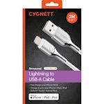 Cygnett Armoured Braided Lightning - USB-A Cable 2 meter White