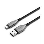 Cygnett Armoured Braided USB-C - USB-A Cable 1 meter Black