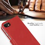 Selencia Era Genuine Leather Booktype Apple iPhone 6/6s/7/8/SE (2020)/SE (2022) - Red