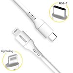 Accezz MFI Certified USB-C - Lightning Cable - 2 meter - White