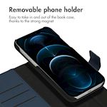 Accezz Premium Leather 2-in-1 Wallet Bookcase Apple iPhone 12/12 Pro - Dark Blue
