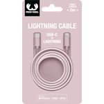Fresh n Rebel USB-C - Apple Lightning Fabriq cable - 2.0m - Smokey Pink
