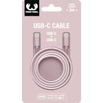Fresh n Rebel USB-C - USB-C Fabriq cable - 2.0m - Smokey Pink